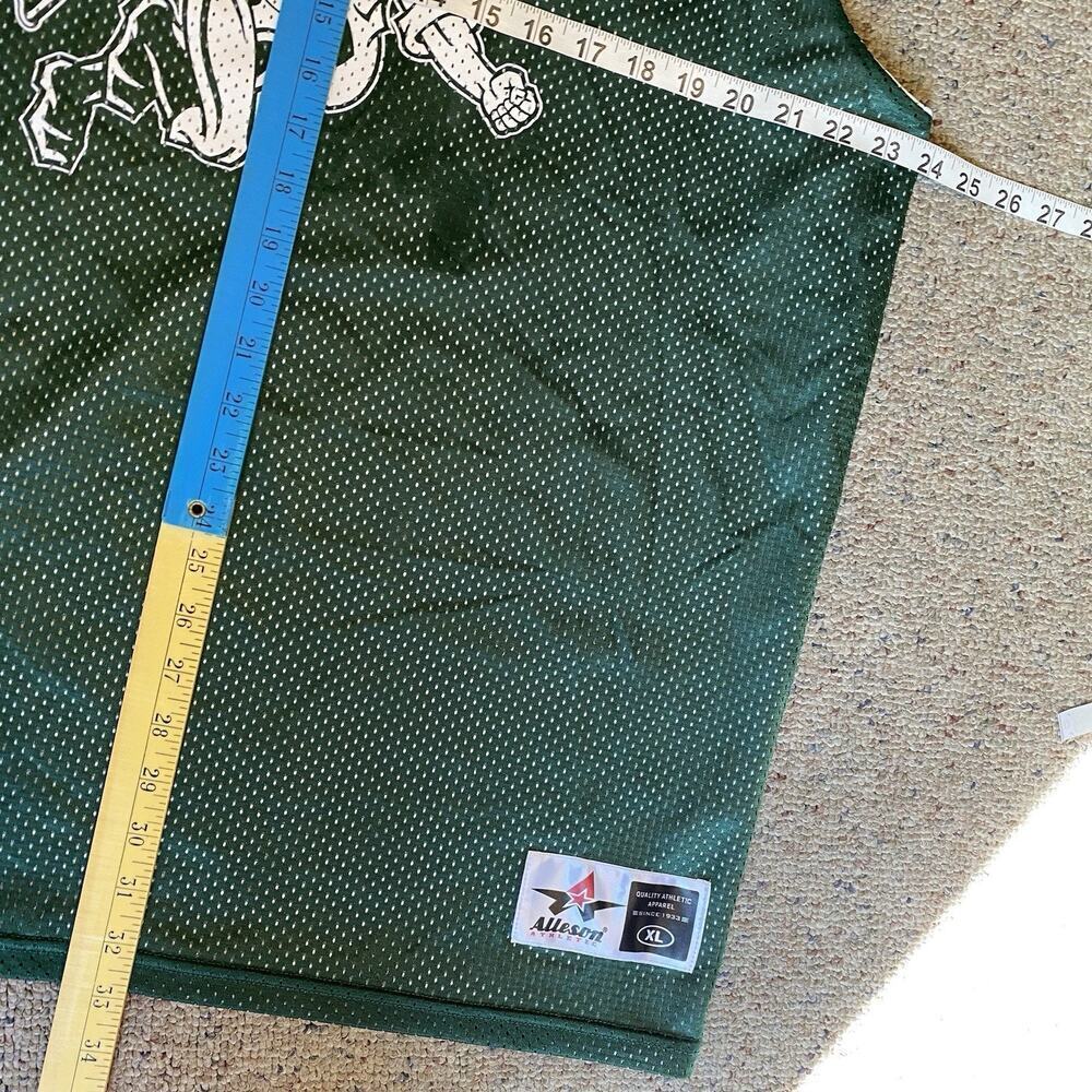Alleson athletic men adult size XL reversible Hunting Man # 32 Green White Mesh - Picture 3 of 8